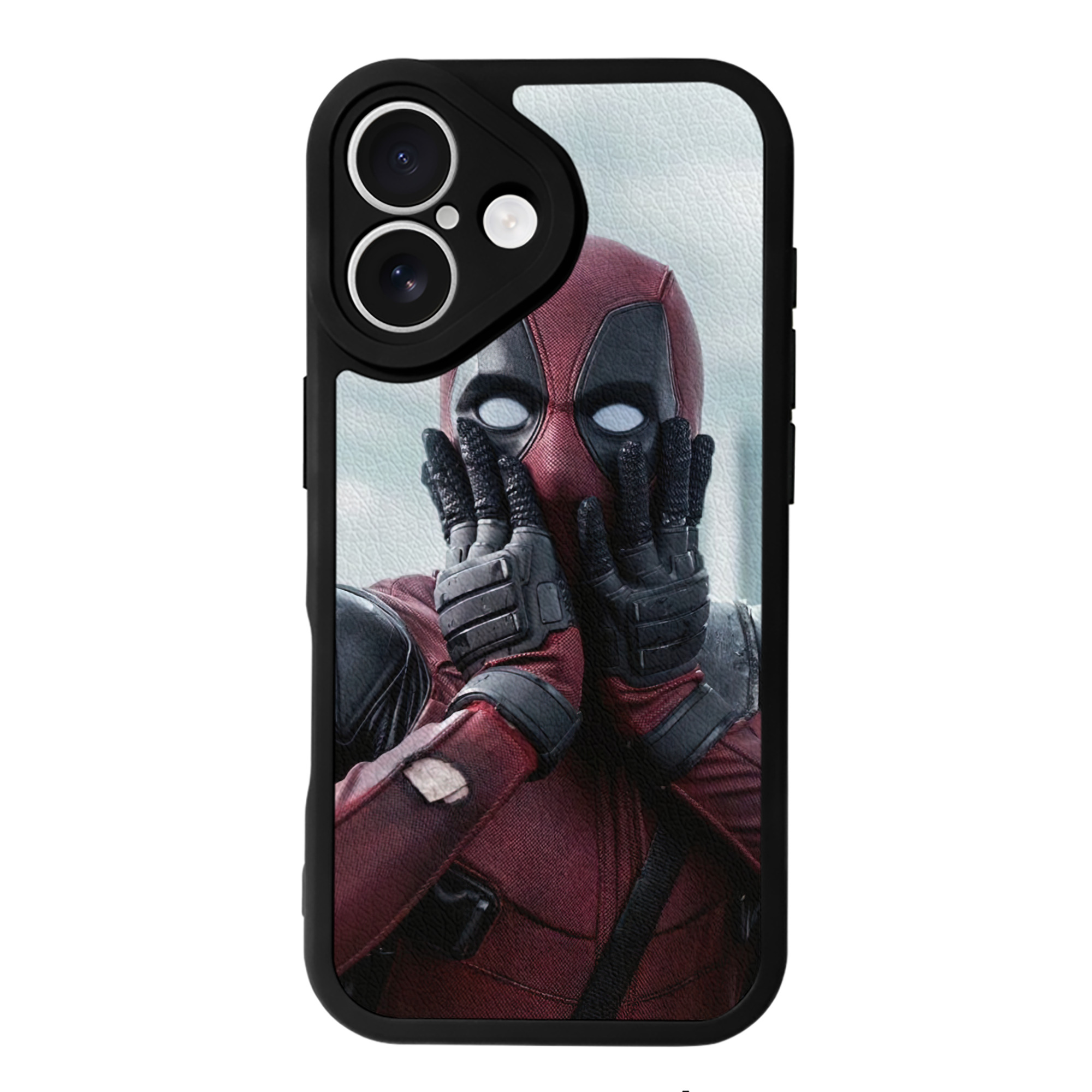 （画像用） Deadpool デッドプール 【iPhone 16シリーズ対応】シリコンスマホケース（レザー調） 材質：シリコン